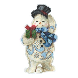 Gift Giving Snowman cross stitch bead kit from Mill Hill MH-JS202011