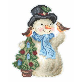 Feathered Friends Snowman cross stitch bead kit from Mill Hill MH-JS202012