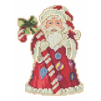 Candy Cane Santa cross stitch bead kit from Mill Hill MH-JS202016