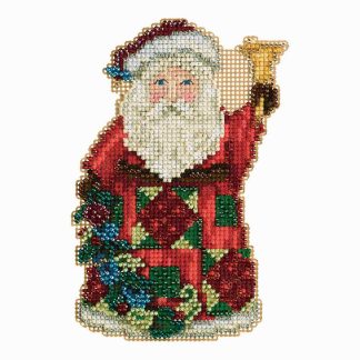 Glad Tidings Santa cross stitch bead kit from Mill Hill MH-JS203103