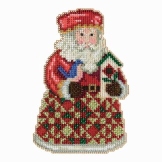 Cozy Christmas Santa cross stitch bead kit from Mill Hill MH-JS203104