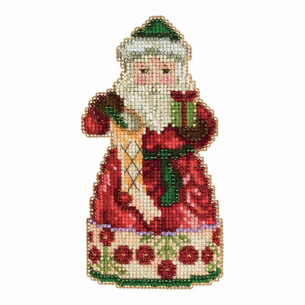 Christmas Spirit Santa cross stitch bead kit from Mill Hill MH-JS203105