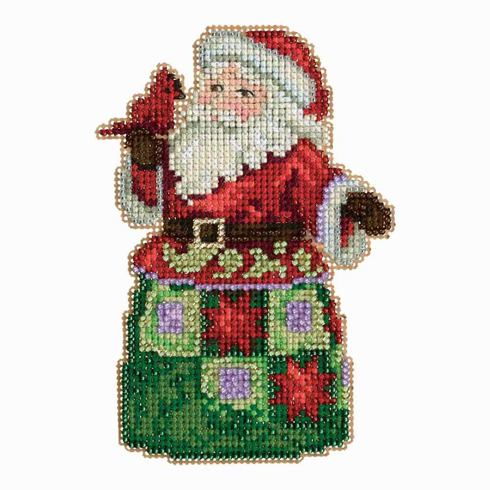 Festival Friends Santa cross stitch bead kit from Mill Hill MH-JS203106
