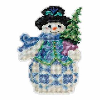 Evergreen Snowman cross stitch bead kit from Mill Hill MH-JS205101