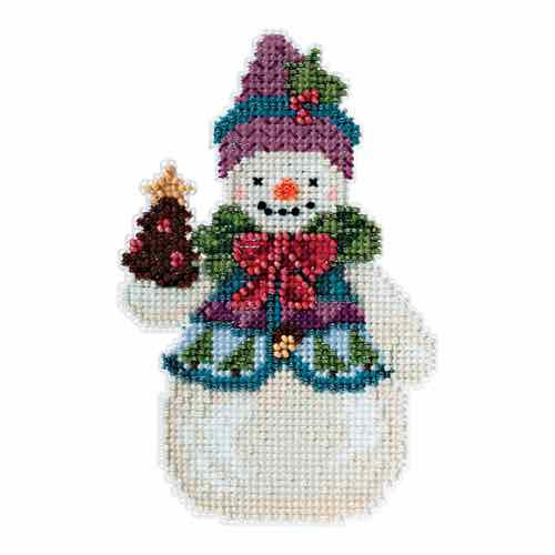 Pinecone Snowman cross stitch bead kit from Mill Hill MH-JS205102