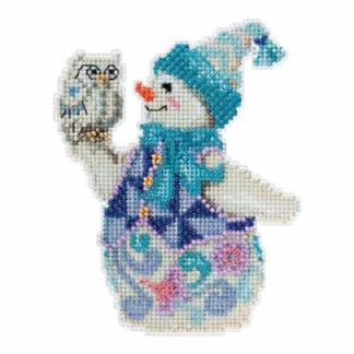 Snowy Owl Snowman cross stitch bead kit from Mill Hill MH-JS205103