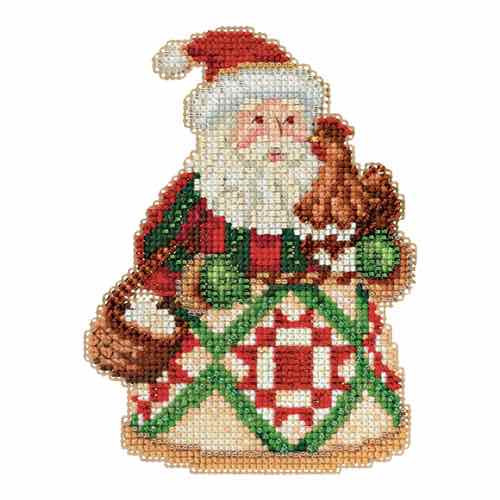 Early Morning Santa cross stitch bead kit from Mill Hill MH-JS205104