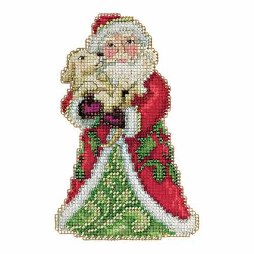 Best Friend Santa cross stitch bead kit from Mill Hill MH-JS205106