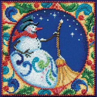 Snowman cross stitch bead kit from Mill Hill MH-JS304103