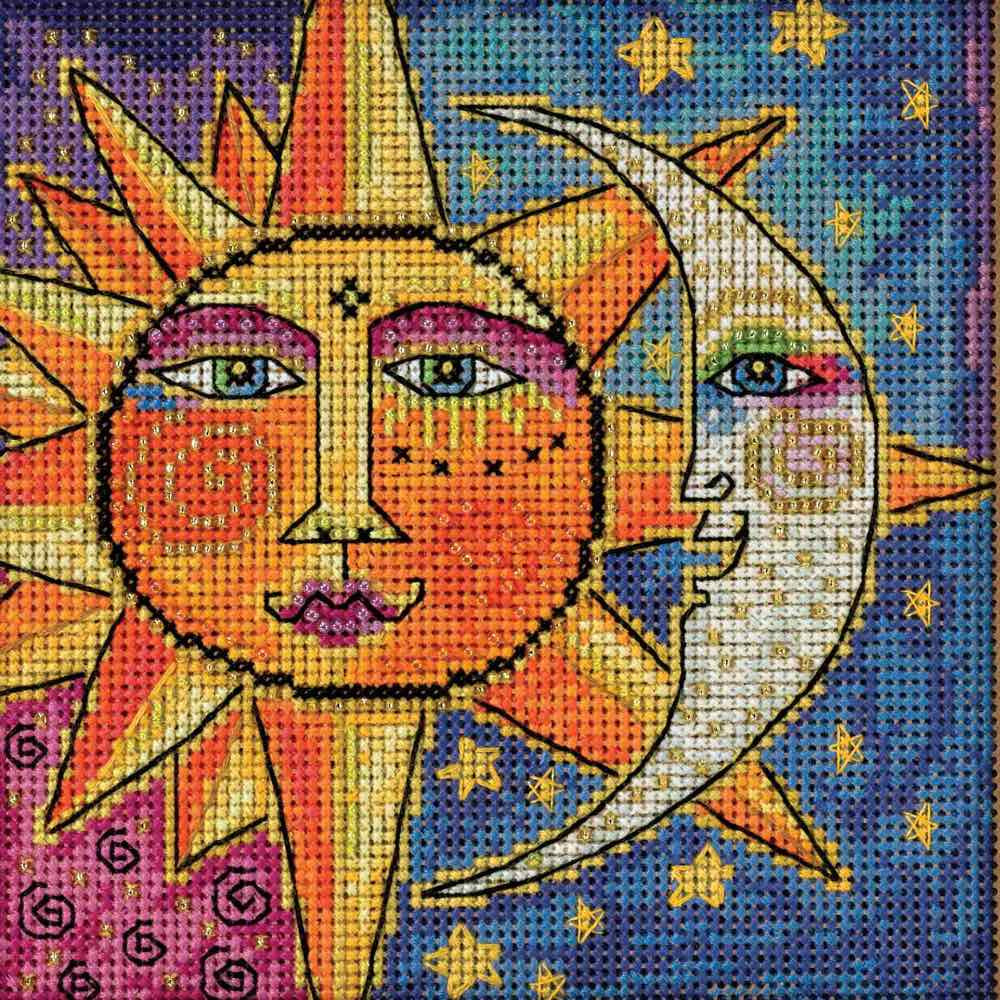 Sister Sun, Brother Moon cross stitch bead kit from Mill Hill MH-LB141811