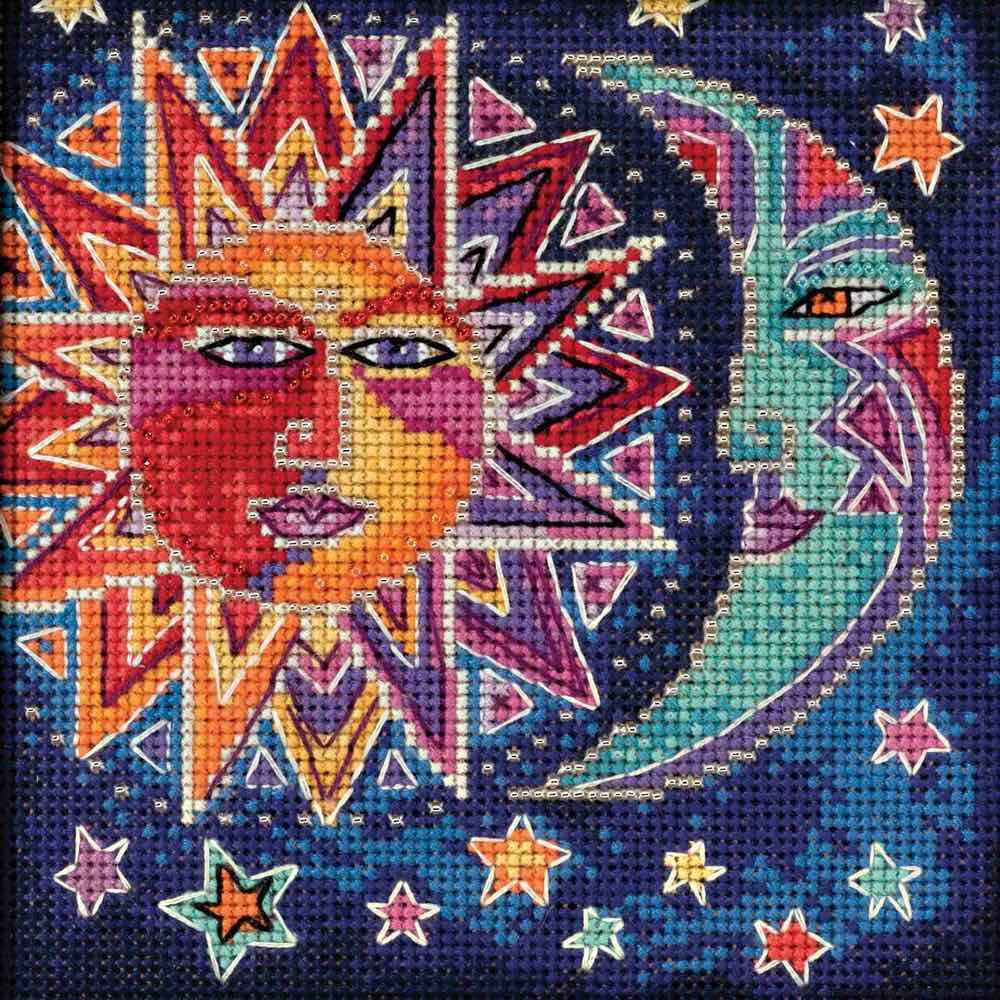 Sun and Moon cross stitch bead kit from Mill Hill MH-LB141813