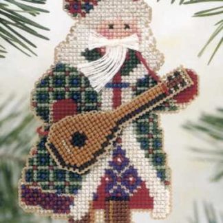Mandolin Santa cross stitch bead kit from Mill Hill MH-MS10