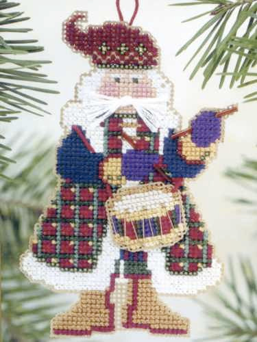 Drum Santa cross stitch bead kit from Mill Hill MH-MS11