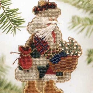 Mt. Rainier Santa cross stitch bead kit from Mill Hill MH-MS16
