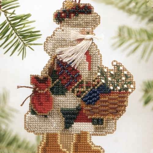 Mt. Rainier Santa cross stitch bead kit from Mill Hill MH-MS16