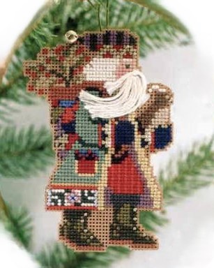 Holly Berries Santa cross stitch bead kit from Mill Hill MH-NS2