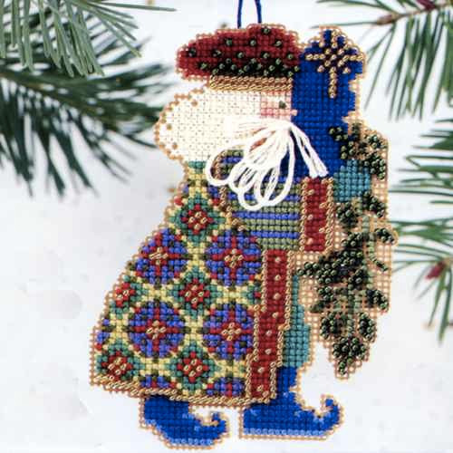 Eastern Star Santa cross stitch bead kit from Mill Hill MH-NS6