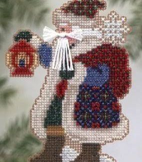 Ice Cap Santa cross stitch bead kit from Mill Hill MH-PS20