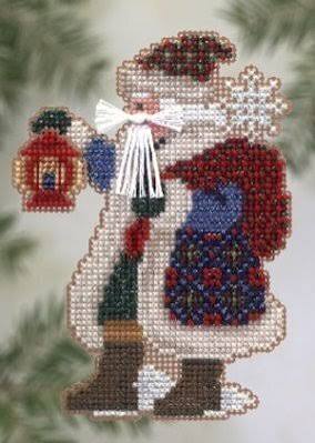 Ice Cap Santa cross stitch bead kit from Mill Hill MH-PS20