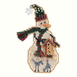 Birdhouse Snow Charmer cross stitch bead kit from Mill Hill MH-SC25