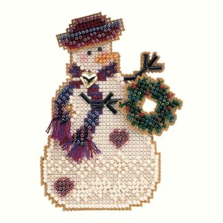 Wreath Snow Charmer cross stitch bead kit from Mill Hill MH-SC26