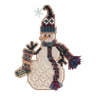 Stocking Snow Charmer cross stitch bead kit from Mill Hill MH-SC27