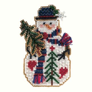 Pine Tree Snow Charmer cross stitch bead kit from Mill Hill MH-SC28