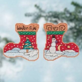 Winter Fun Stocking cross stitch bead kit from Mill Hill MH-ST1416111