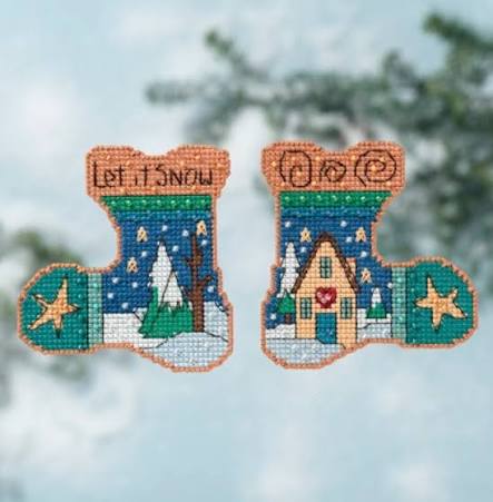 Let it Snow cross stitch bead kit from Mill Hill MH-ST141615