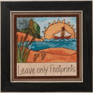 Leave Only Footprints cross stitch bead kit from Mill Hill MH-ST152012