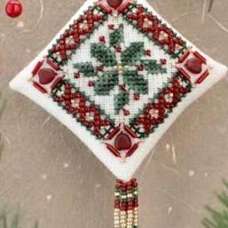 Holiday Holly Tiny Treasured Diamond cross stitch bead kit from Mill Hill MH-TD16