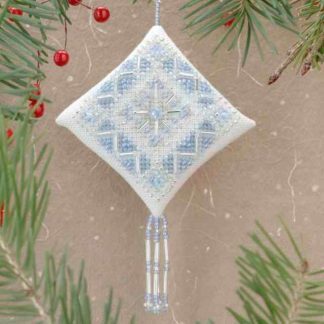 Ice Blue Snowflake Tiny Treasured Diamond cross stitch bead kit from Mill Hill MH-TD17