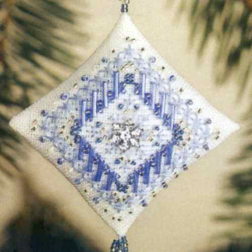 Icy Snowflake Tiny Treasured Diamond cross stitch bead kit from Mill Hill MH-TD24
