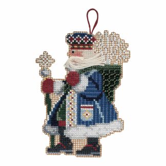Frosty Santa cross stitch bead kit from Mill Hill MH-WS8