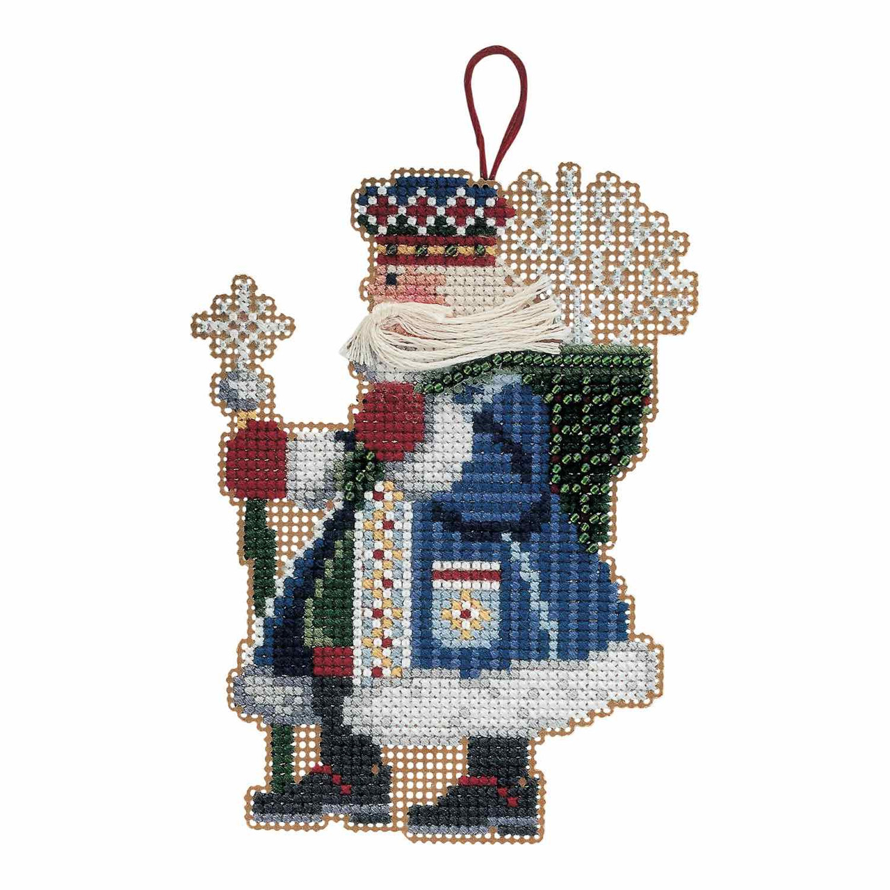 Frosty Santa cross stitch bead kit from Mill Hill MH-WS8