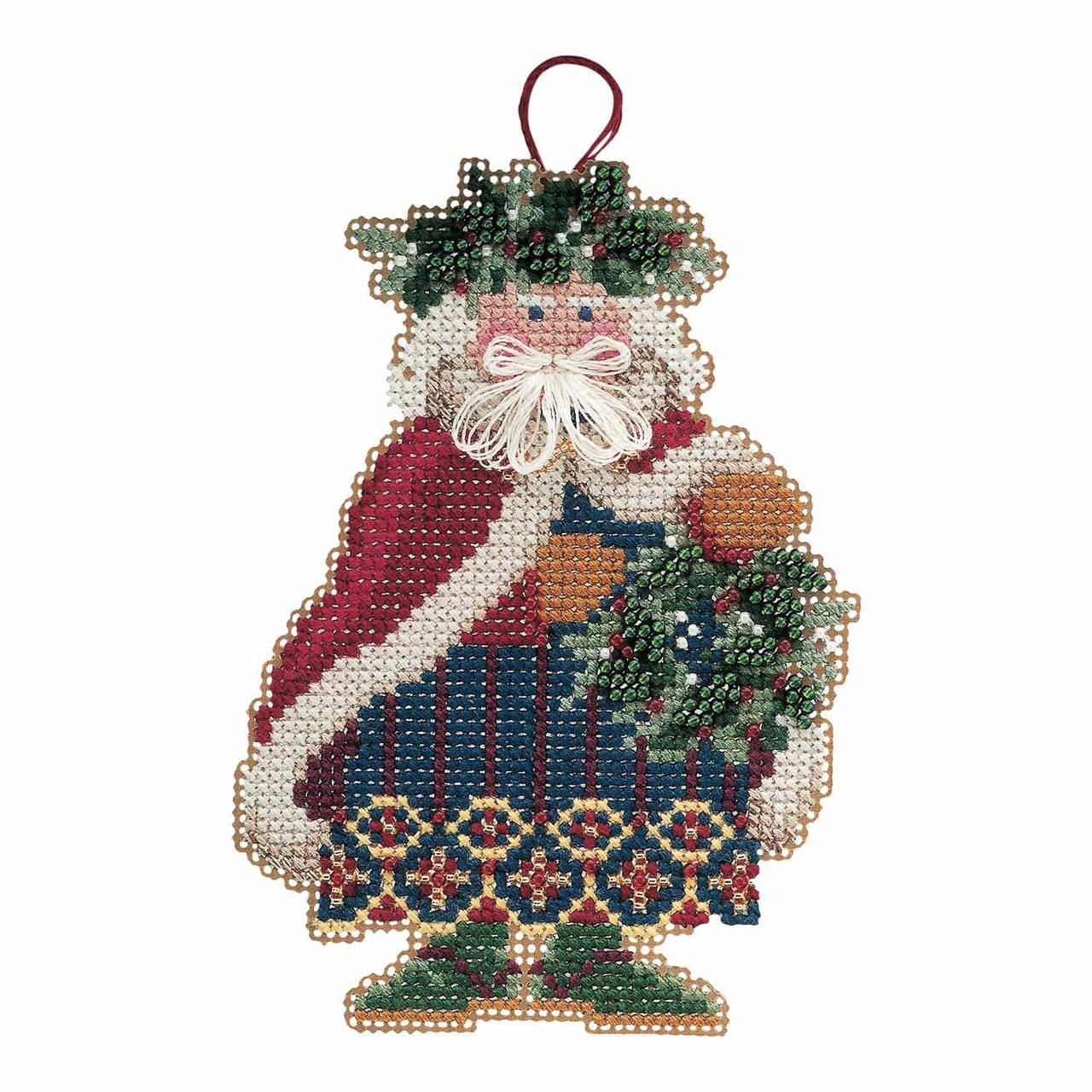 Holly & Ivy Santa cross stitch bead kit from Mill Hill MH-WS9