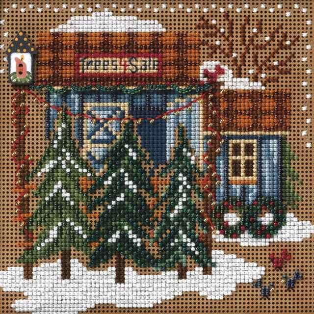 Tree Farm cross stitch bead kit from Mill Hill MH-146306
