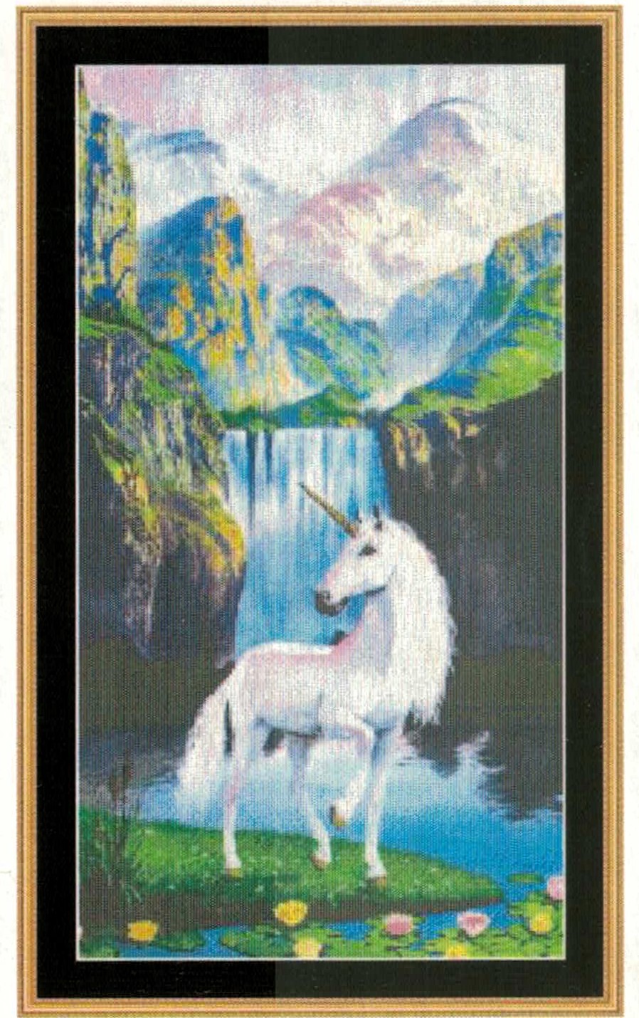 White Horse Waterfall cross stitch pattern from Mystic Stitch MS-MKJ05
