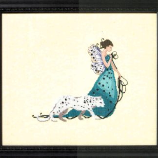 Miss Leopard cross stitch pattern from Nora Corbett NC-369