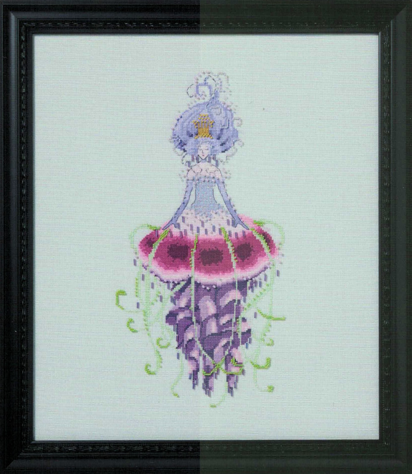 Miss Jellyfish cross stitch pattern from Nora Corbett NC-371