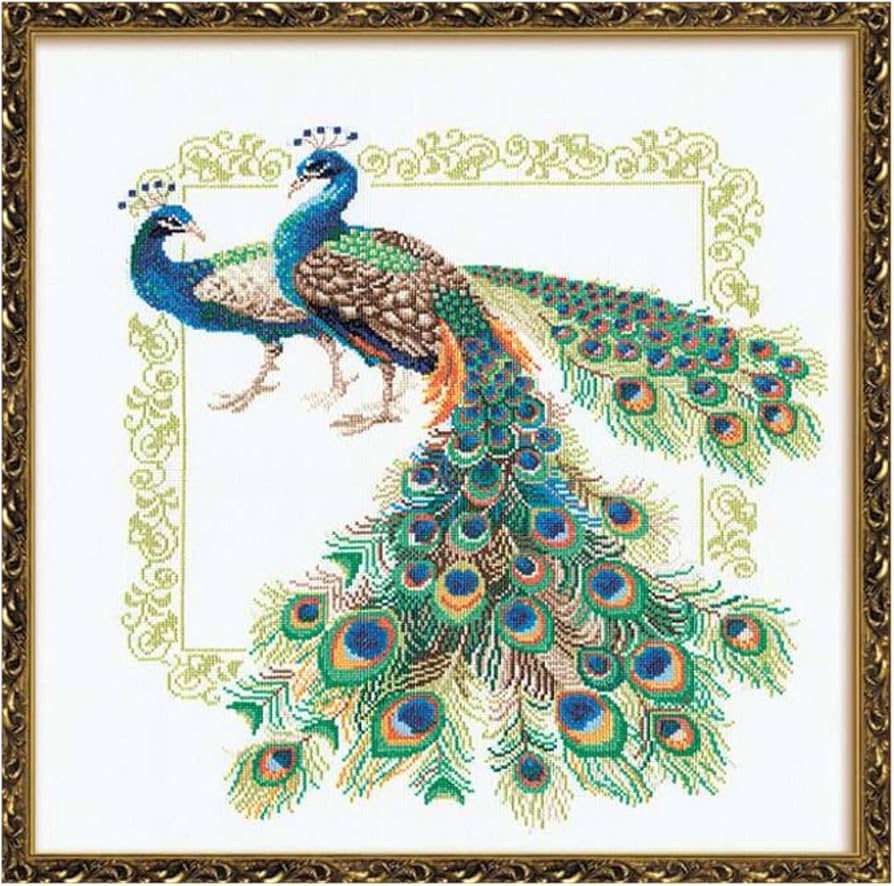 Peacocks cross stitch kit from Riolis RL-0767