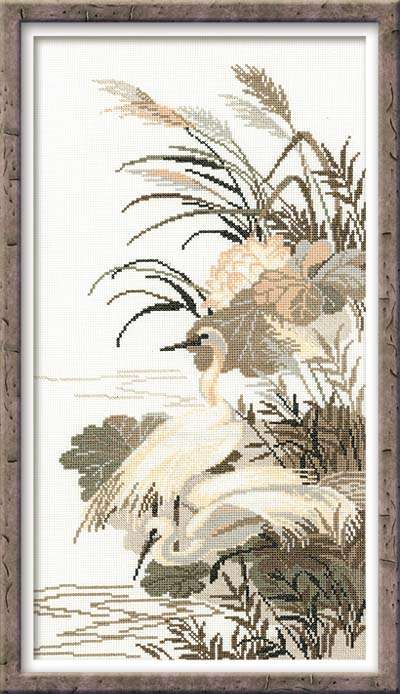 Herons cross stitch kit from Riolis RL-0928