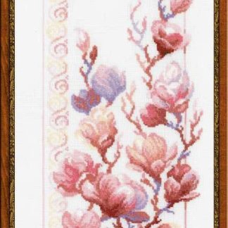 Magnolia cross stitch kit from Riolis RL-1278