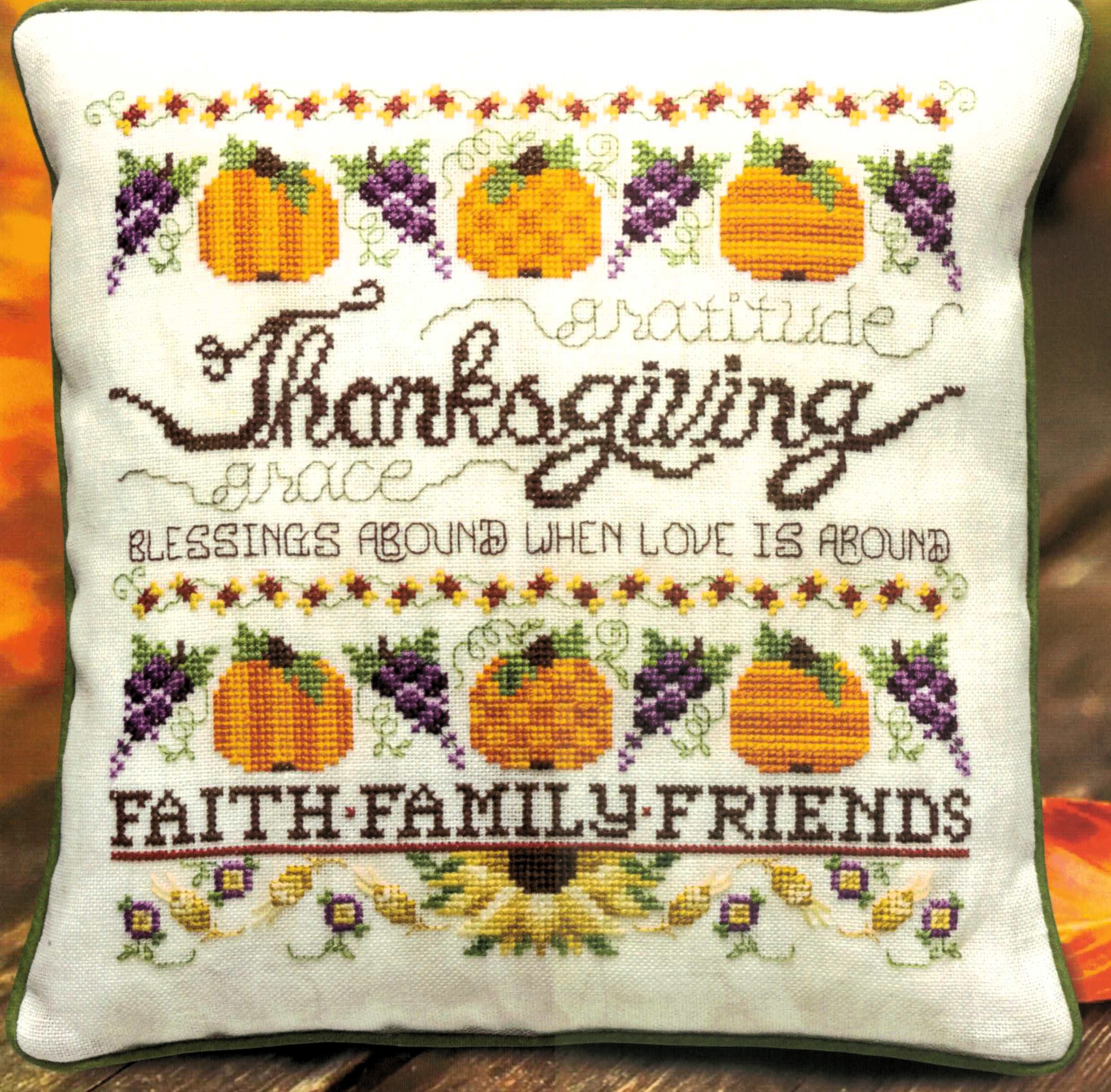 Thanksgiving Pillow cross stitch pattern from Stoney Creek SC-L684