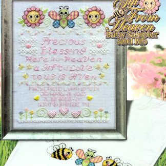 Gift From Heaven Baby Sampler and Bib