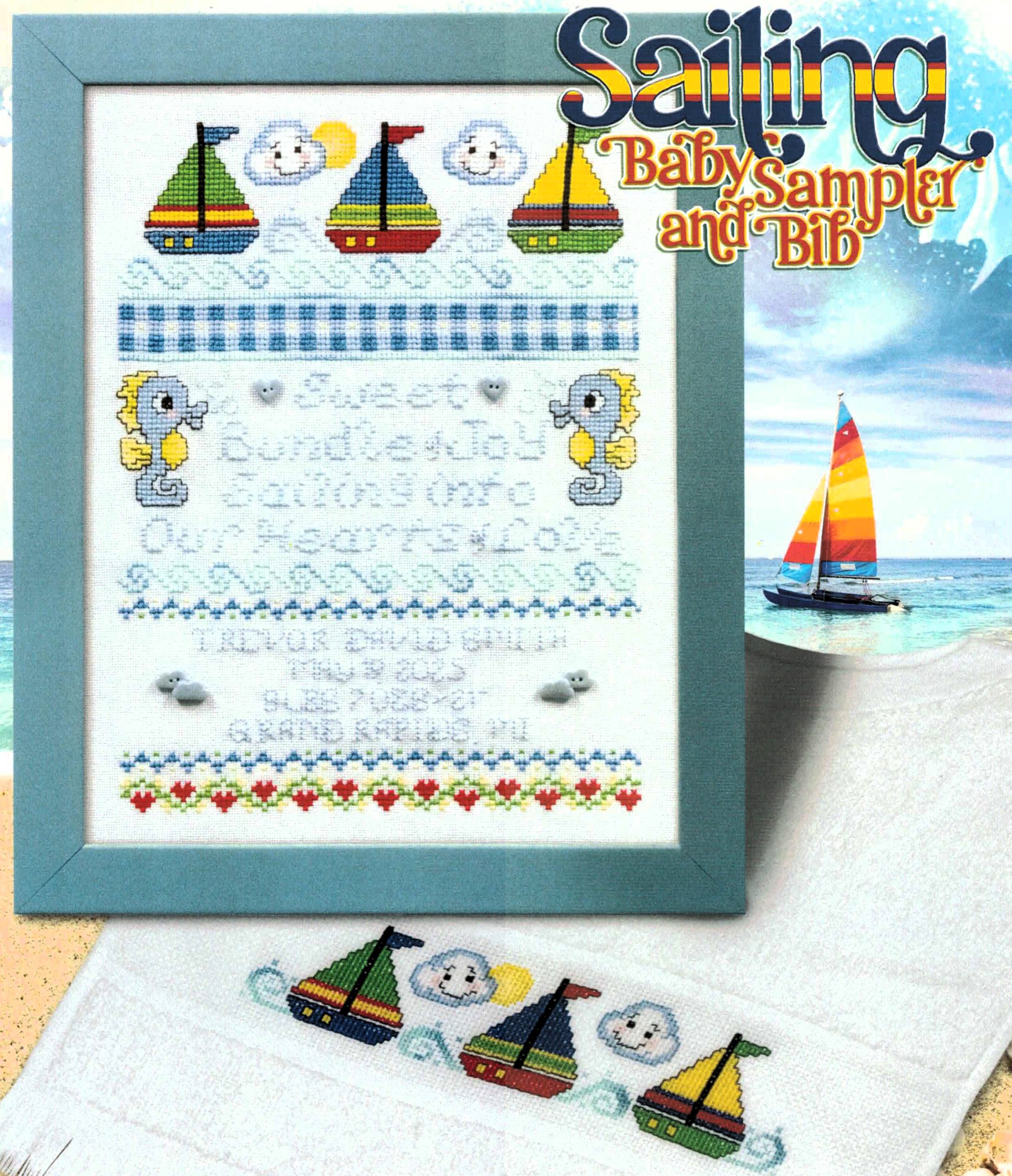 Sailing Baby Sampler and Bib