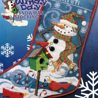 Windy Day Snowman Stocking