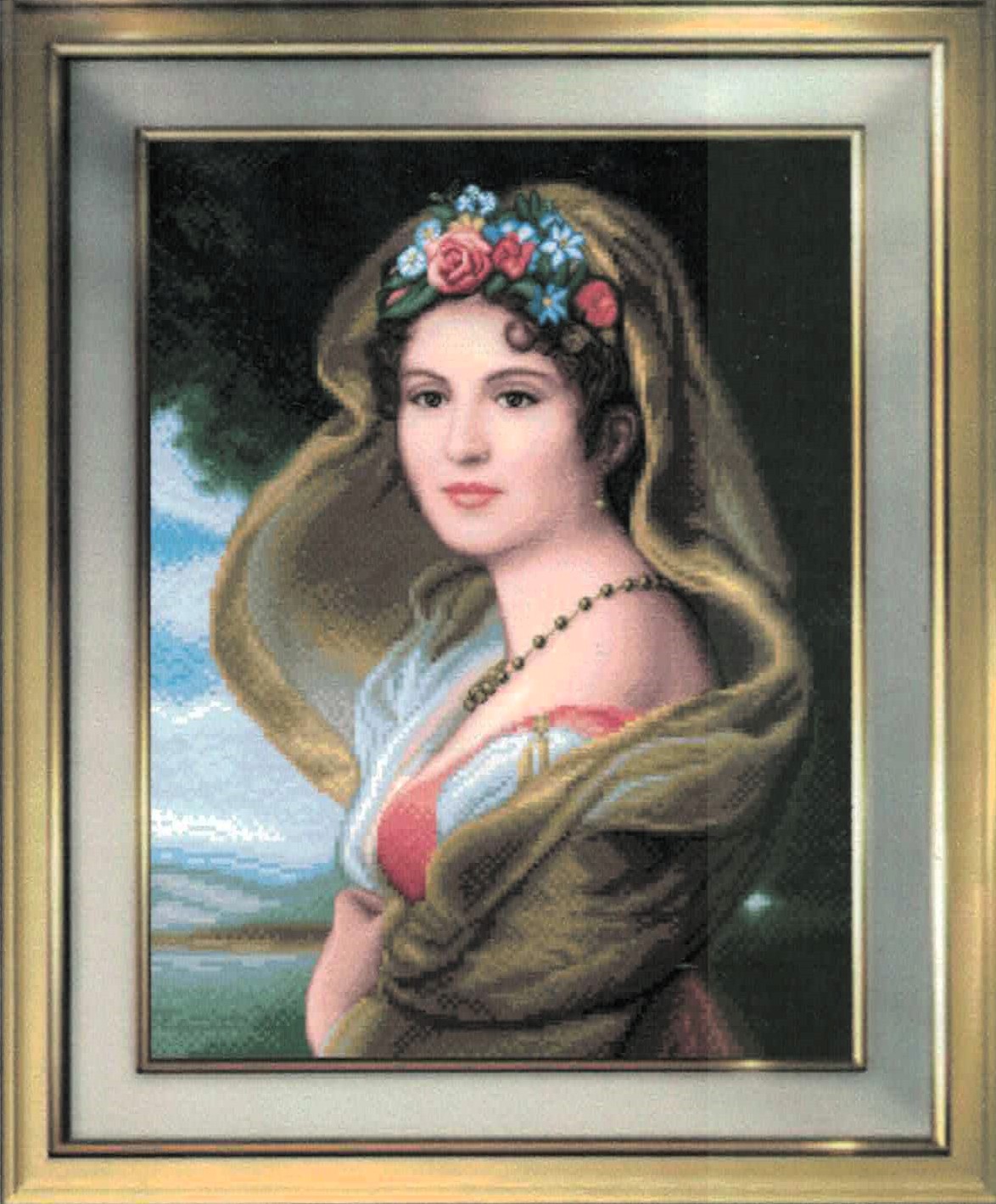 Lady with Veil cross stitch pattern from Solaria Gallery SG-LAD