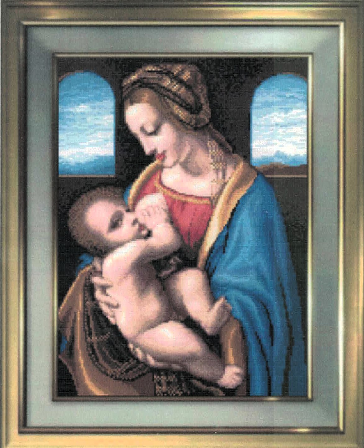 Madonna Litta cross stitch pattern from Solaria Gallery SG-MAD