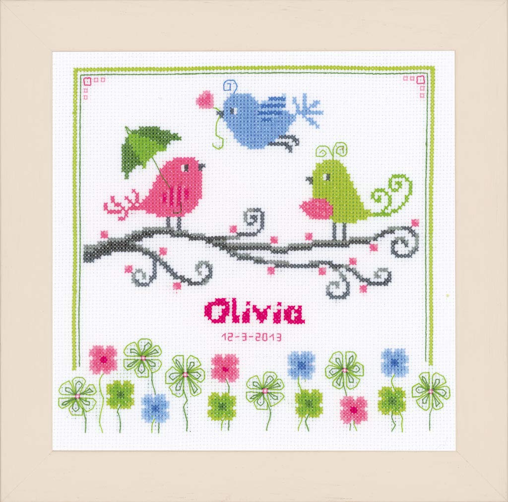 Colorful Birds cross stitch kit from Vervaco VER-PN0021542